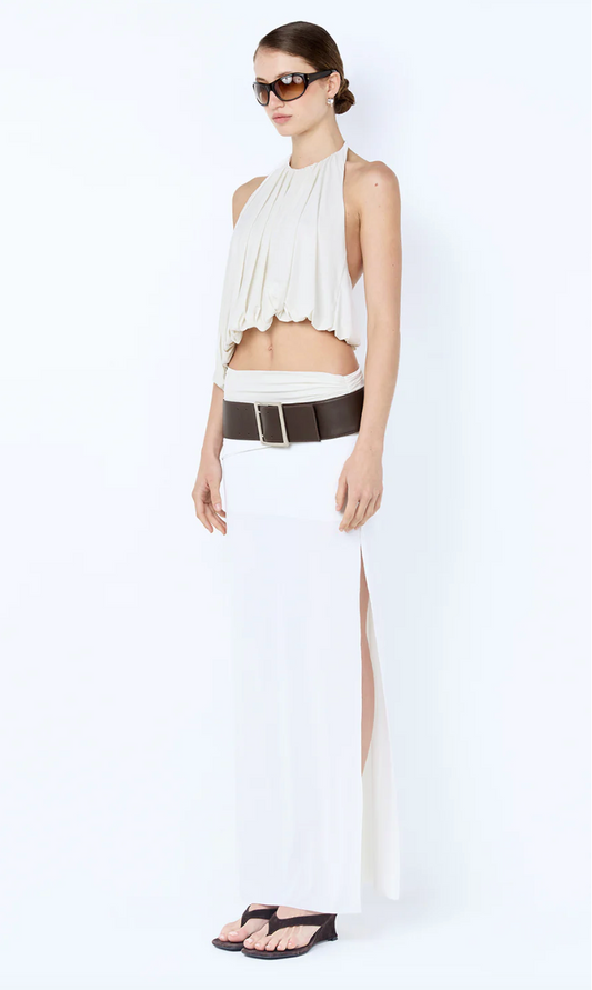 Cadence Racer Maxi Dress Snow