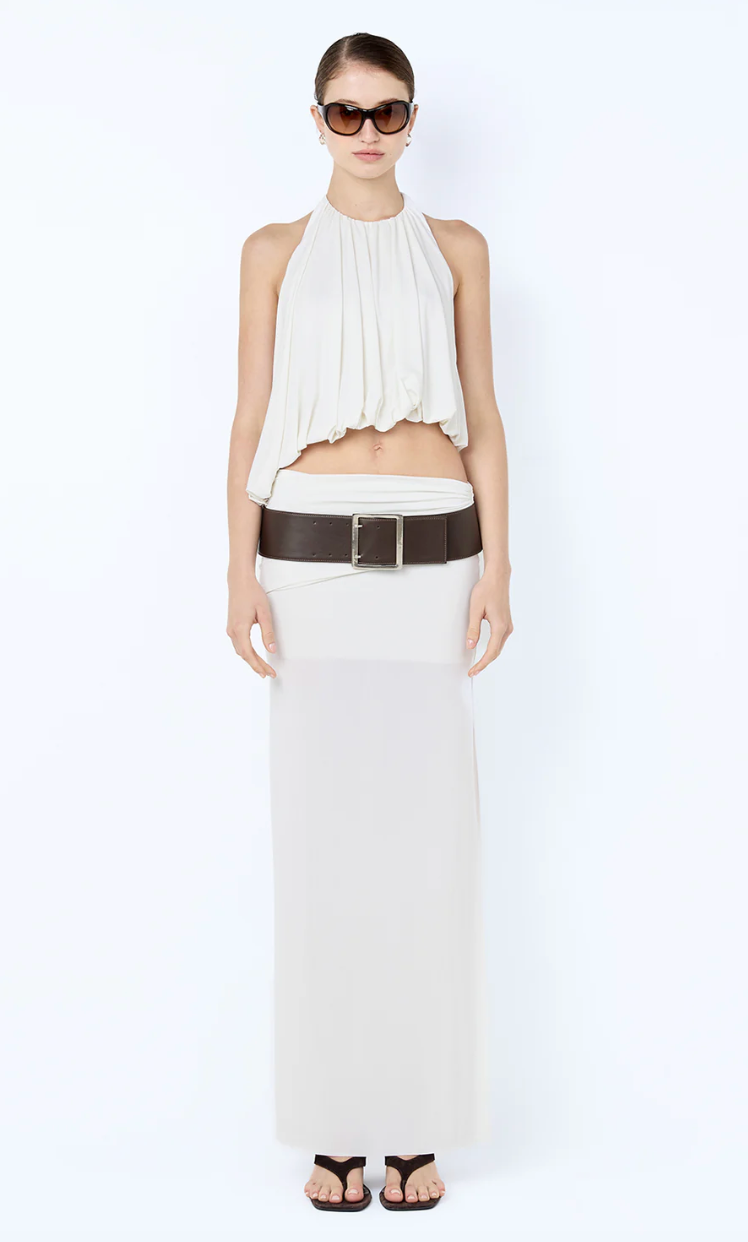 Cadence Racer Maxi Dress Snow