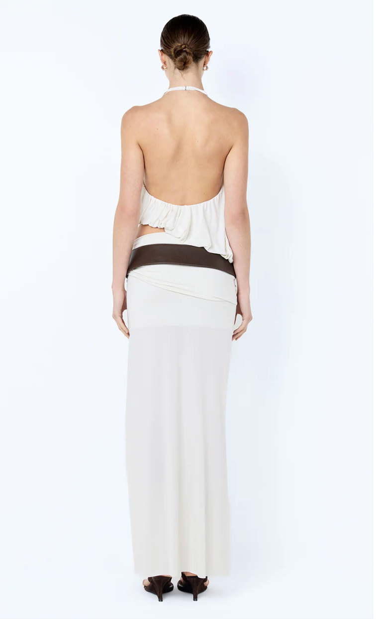 Cadence Racer Maxi Dress Snow