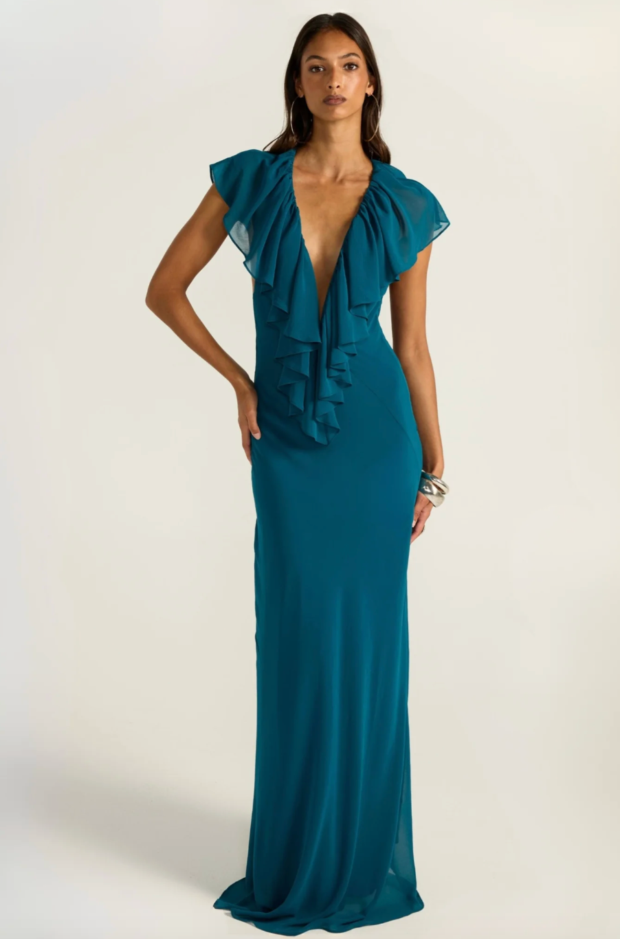Clover Gown Teal